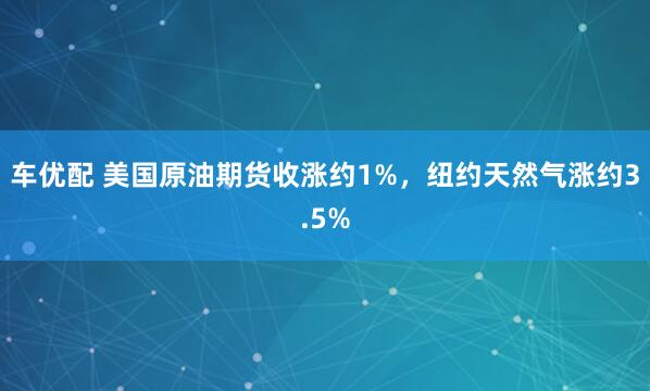 车优配 美国原油期货收涨约1%，纽约天然气涨约3.5%