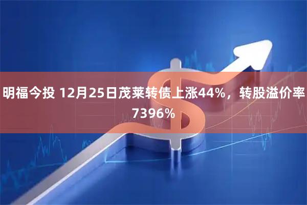 明福今投 12月25日茂莱转债上涨44%，转股溢价率7396%